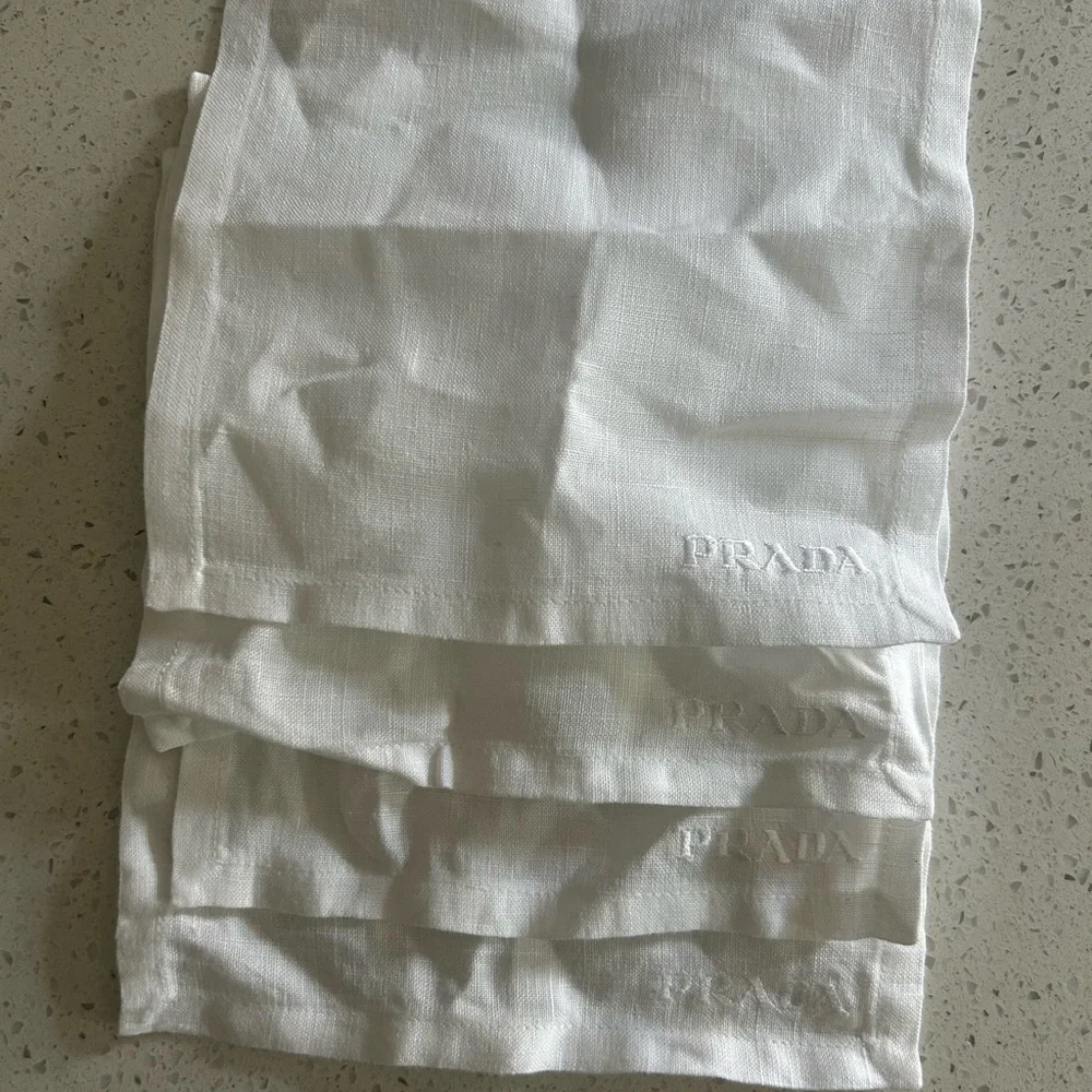 Prada White Napkins